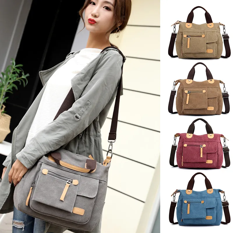 Save Big on Bulk Canvas Shoulder For Women Vintage Daily Purse Top Handle  Crossbody Satchel Handbag Korean Trendy Casual Multifunctional Bag Best 