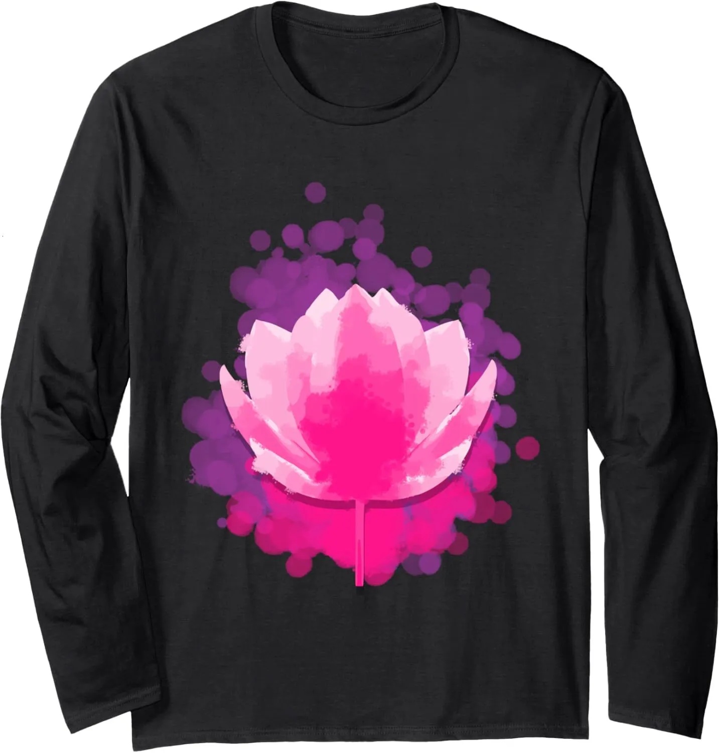 Save Big on Bulk Long Sleeve Yoga Shirts Men's Long Sleeve Yoga Sweatshirt  Lotus Flower Print, Casual Streetwear, Cool Yogis Gift Best Deals on