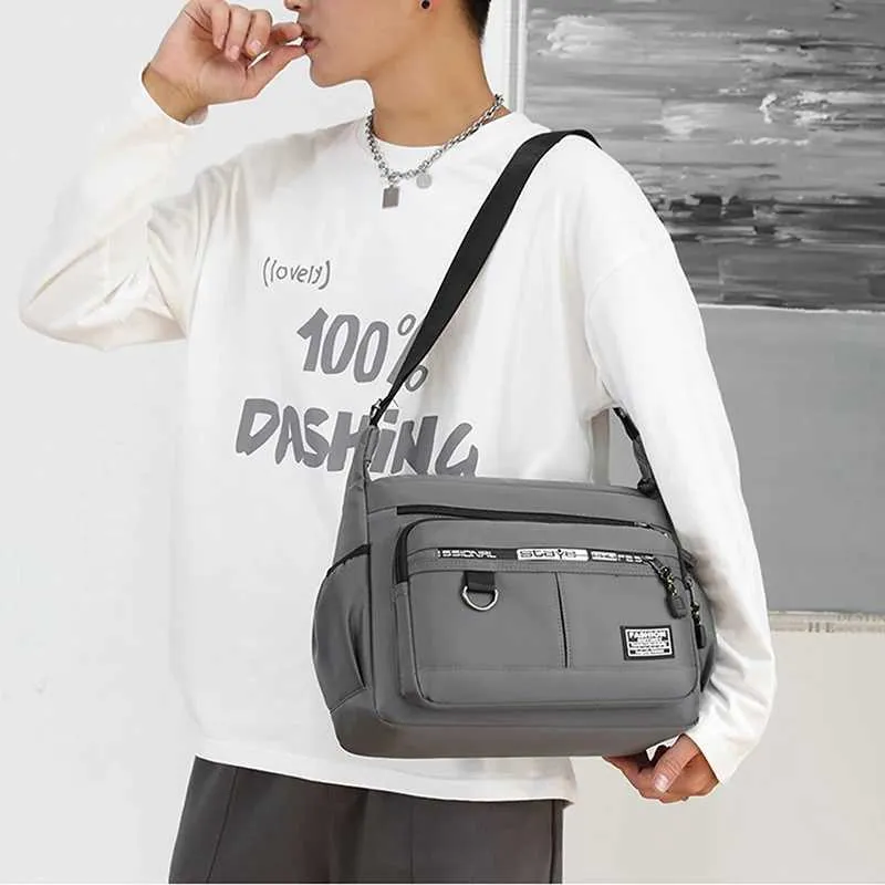 Z240924 Mens Messenger Bag Waterproof Oxford Crossbody Shoulder