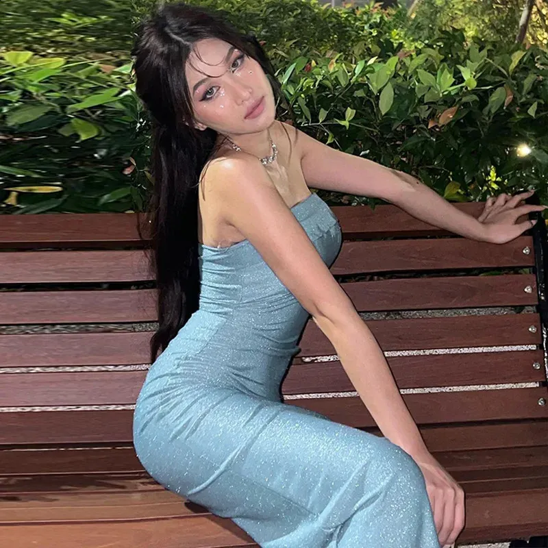 Sleeveless Backless Tube Bodycon Maxi Dress for Women Floor-Length Chiffon  Pullover Style Winter from Dhgate Basic & Casual Dresses - price 15.03
