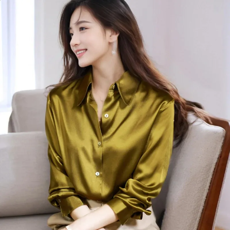 green emerald velvet dress Cinch Ladies Gold Stripe Print Button Down Shirt MSW9165052