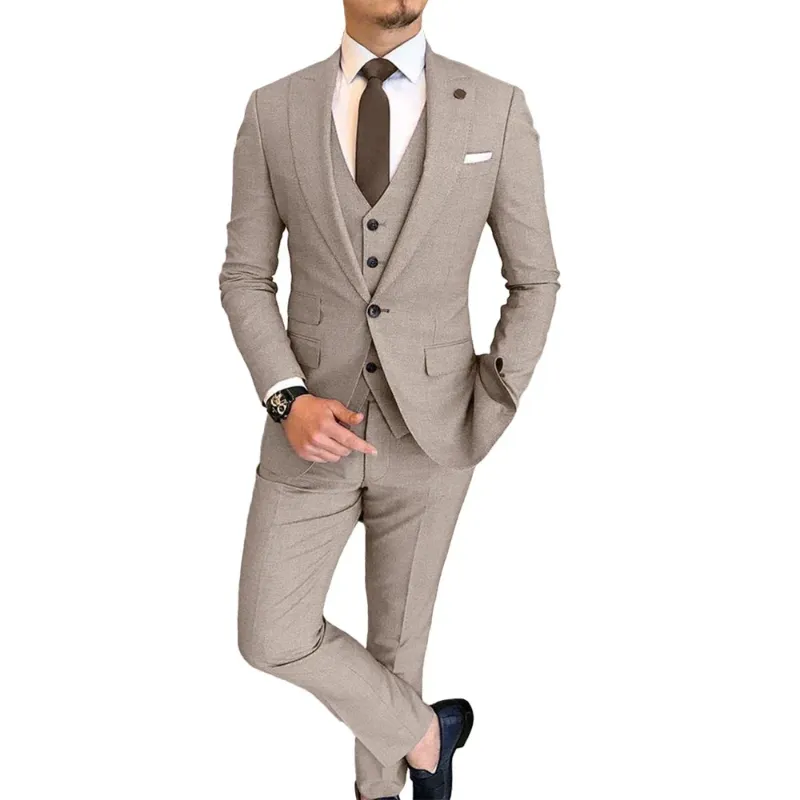 Veste Blazer Homme Élégante Décontractée – Coupe Droite, 1 Bouton, Style Casual Chic – Taille Régulière Et Grande