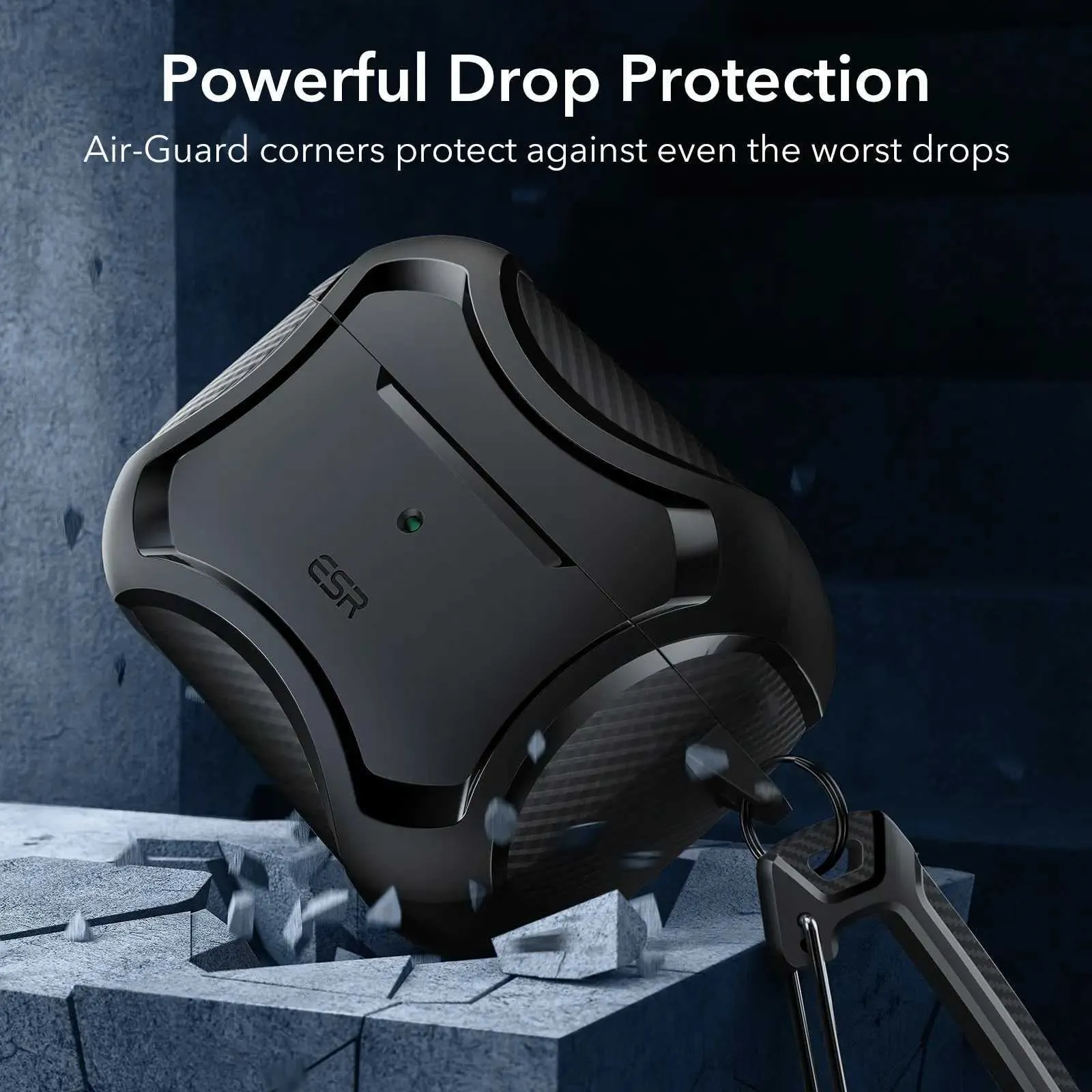 Earphone Accessories ESR for Airpods Pro 2 Case with HaloLock Armor Tough Case for Airpods Pro 3rd/2nd/1st Gen Protective MagSafe Case with Keychain J240920