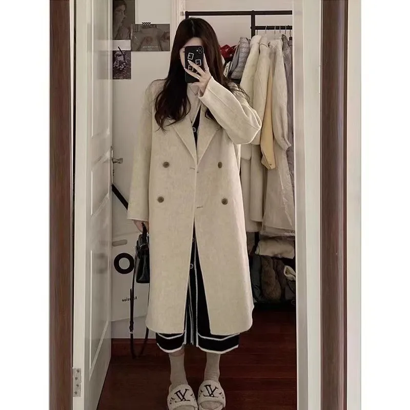 Wool Coat Women's Embroidered Coats Elegant Embroidered Wool