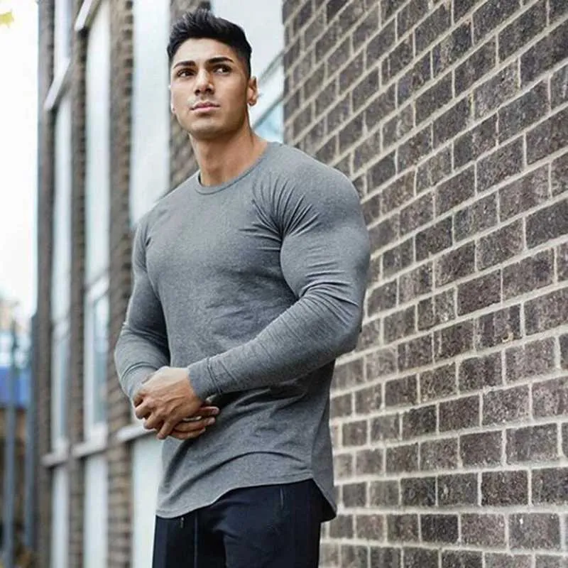 T-shirt Chaud Homme Coton Italien STEXFIT SF STEX FIT Maillot Homme à Manches Longues En Coton Chaud Haut Homme Italien Qualité