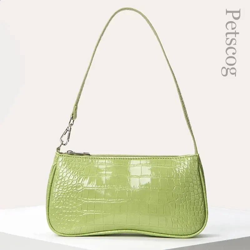 Stone Pattern Leather Square Underarm Hobo Tote Bag For Women Casual Green Leather Shoulder Bag From Annides 21.09 DHgate.Com