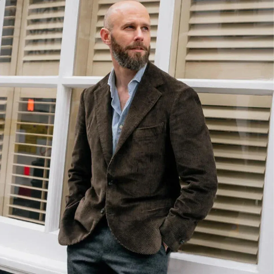 Wedding Cord Coat Mens Men Solid Color Corduroy Suit Jackets Temu