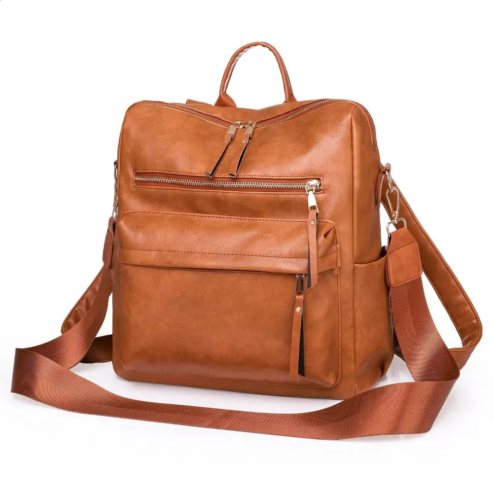 Women\'s Leather Backpack Purse Travel Shoulder Bag with Wristlet Large Capacity Amazon.com: OPAGE Backpack Purse for Women Leather Anti  main image 3