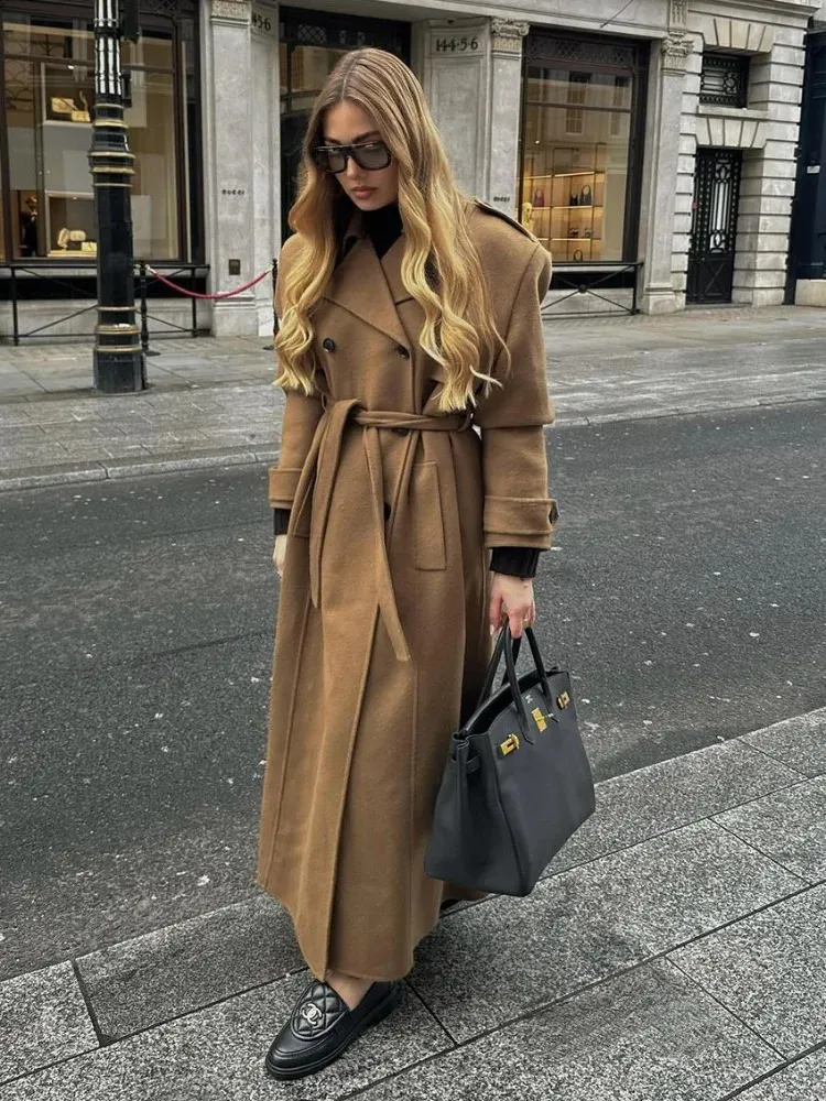 Wool Coat Coat With Shoulder Pads Save Big On Bulk Women's Long