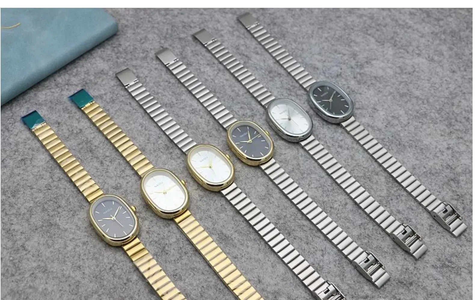 DHgate.com:Womens Oval Quartz Watch with Bamboo Strap