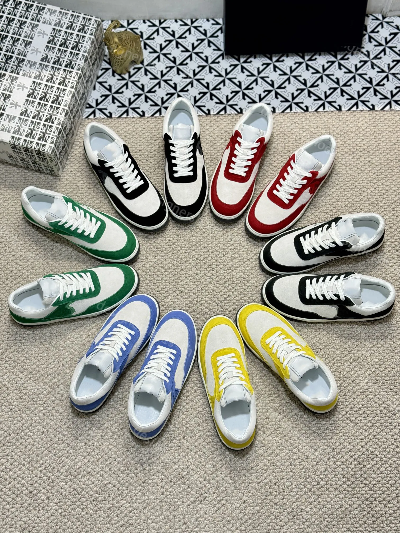 Save Big on Bulk Panda Shoes Designer Sneakers Shoes Reflective Calfskin Trainers Women's Vintage Suede Leather Platform All Match Stylist Board Shoes