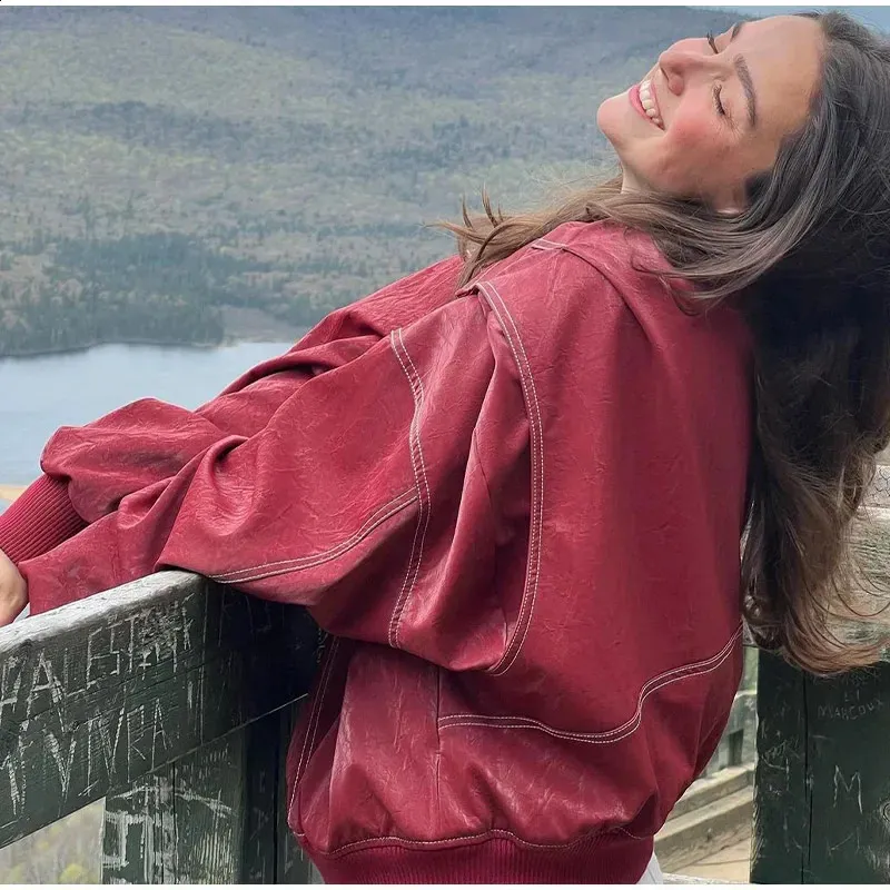 ジャケット・アウター archive grunge fur coat wine red y2k Japanese Y2k Fur Hooded Coat Grunge Aesthetics Tattoo Print