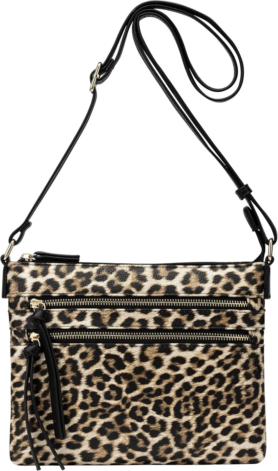 Brentano Vegan Cat Crossover Travel Crossbody Bag With Tassels In Leopard Black From Overbearingx 32.45 DHgate.Com