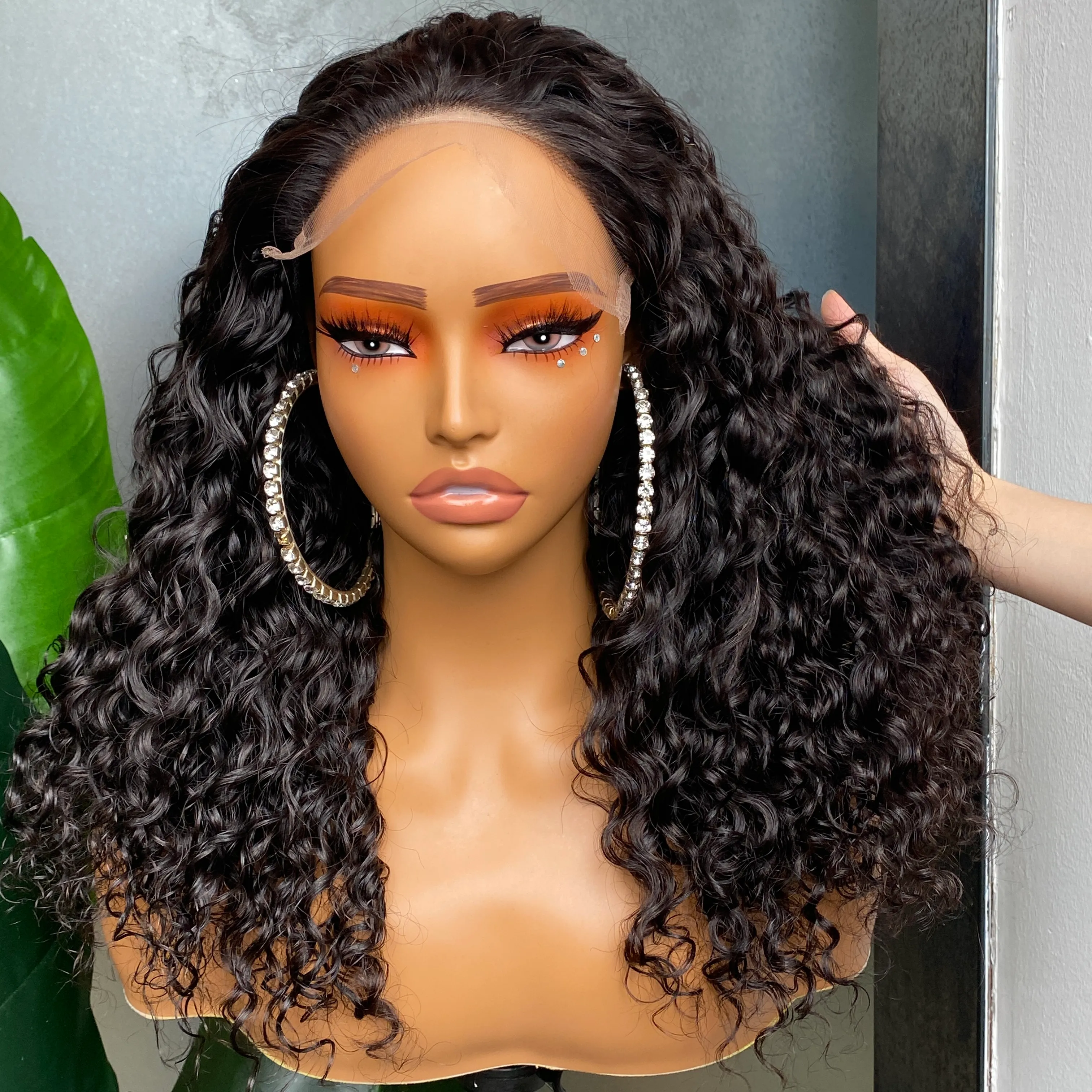 14 inch Deep wave closure wig 14 inch Deep Wave Lace Front Wig | Human Hair Pre Plucked  main image 2