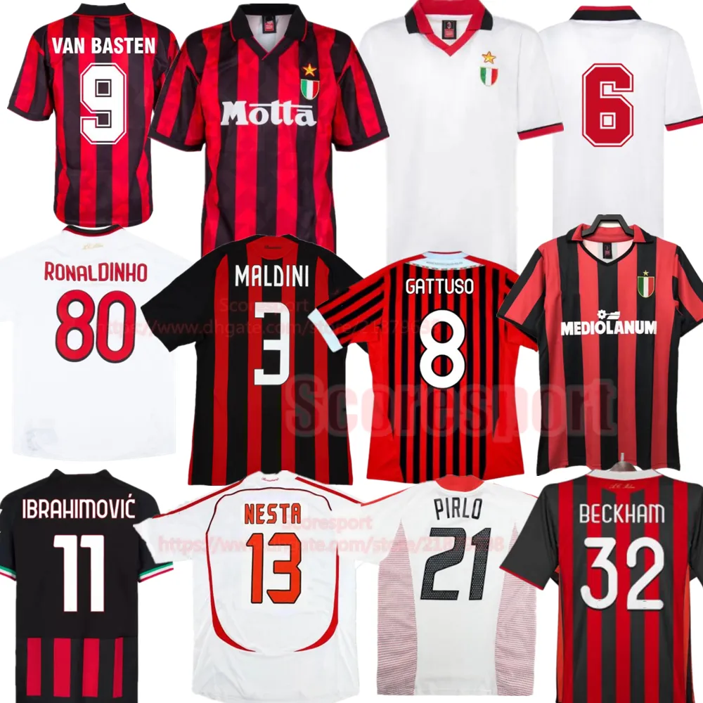 Save Big on Bulk Maldini Milan Jersey Milan FC Retro Jersey 1993 94  Classic Football Shirt Maldini, Baresi, Shevchenko, Pirlo Best Deals on  DHgate