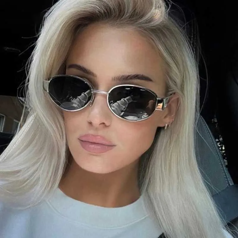 Metal Frame Oval Sunglasses UV400 Protection Small Fit DSVIGF Sunglasses Uv400 Protection | Small Frame Oval Metal  main image 4