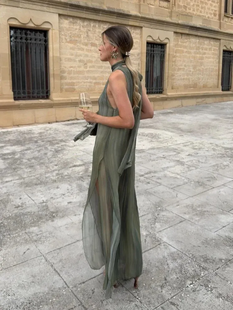 white christmas dresses Bohemian Summer Maxi Dress with Halter Neck and Diamond Plaid Design f –  Canary Houze main image 0