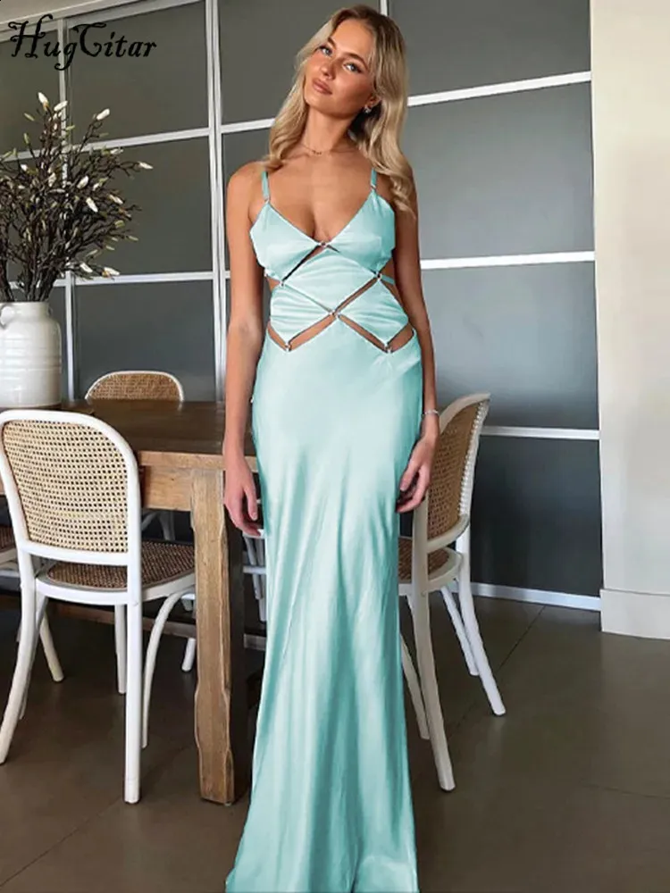 Solid Slips V Neck Hollow Out Backless Bodycon Maxi Dress for Women Floor- Length Short Sleeve Chiffon from Dhgate Basic & Casual Dresses - price 20.29