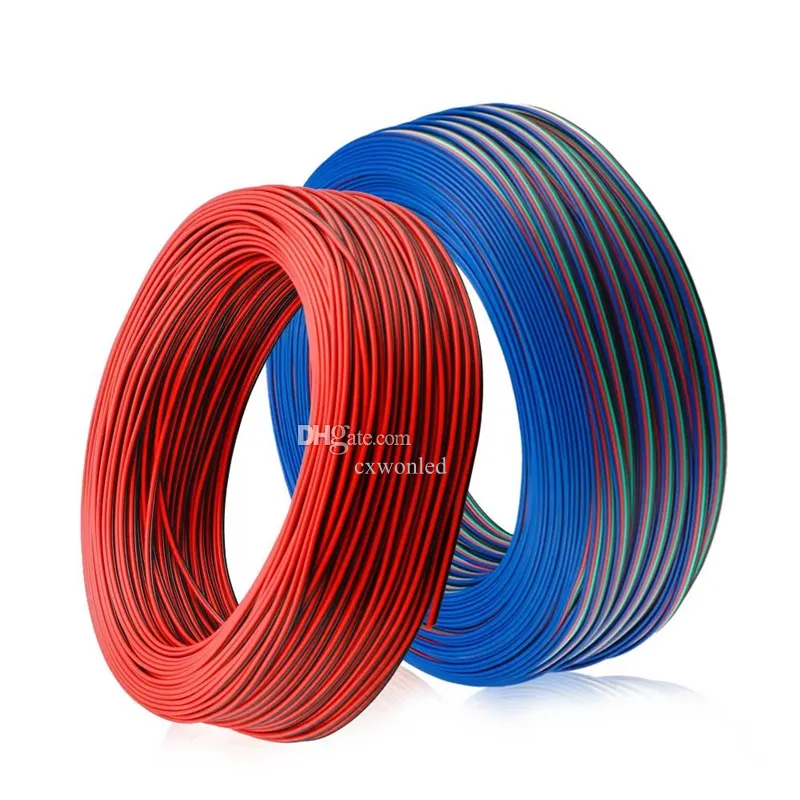 100m 22AWG RGB RGBW RGBWW LED Strip Extension Wire ... From Cxwonled ...