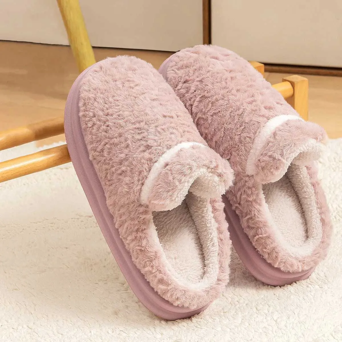 Pantoufles En Coton Jacquard Antidérapantes | Pant... - Grandado