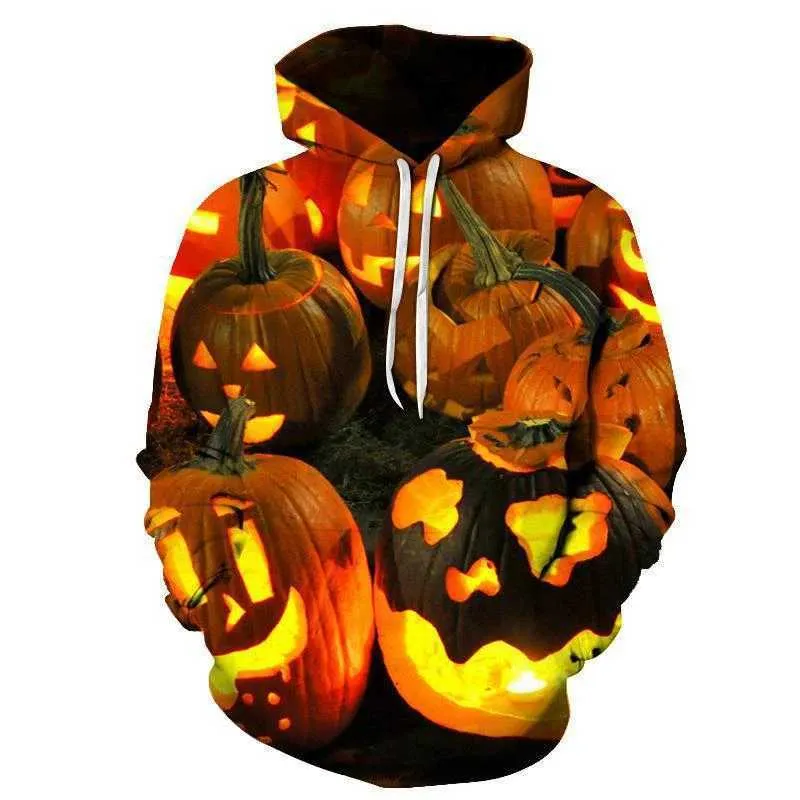 Halloween Kapuzenpullover Herren - Kürbis Aufdruck Für Gruselpartys