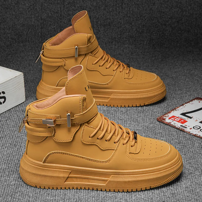 Save Big on Bulk Autumn Designer Sneaker Men Designer Shoes For Men On  Sale: High Top Brown Sneakers For Men, Casual Leather Sports Platform