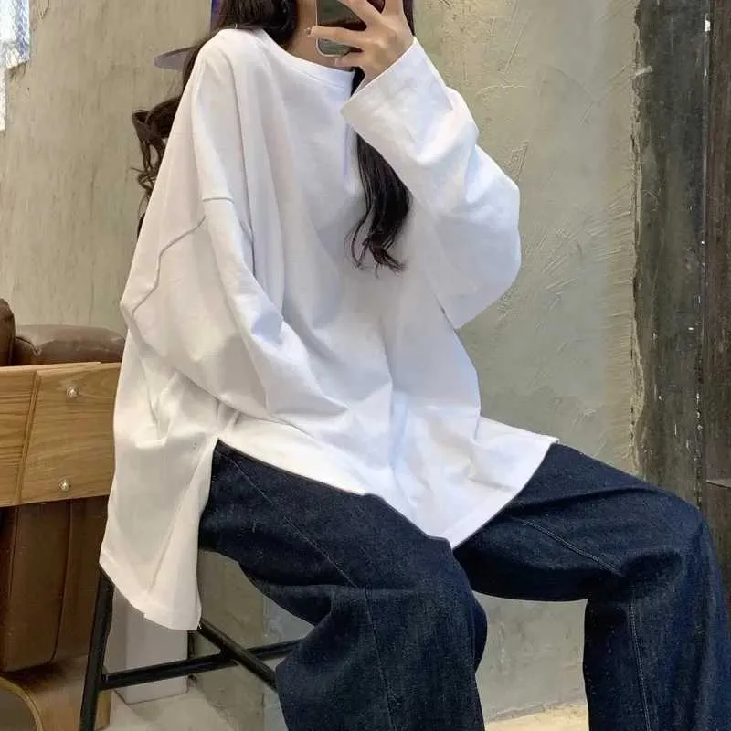 Oversized Harajuku Long T Shirt, Loose Solid Top | DHgate