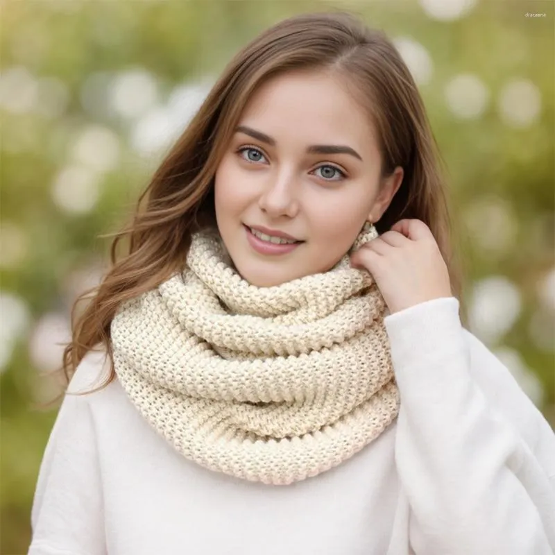 Winter Warm Knit knitted scarf for Women - Plain Color