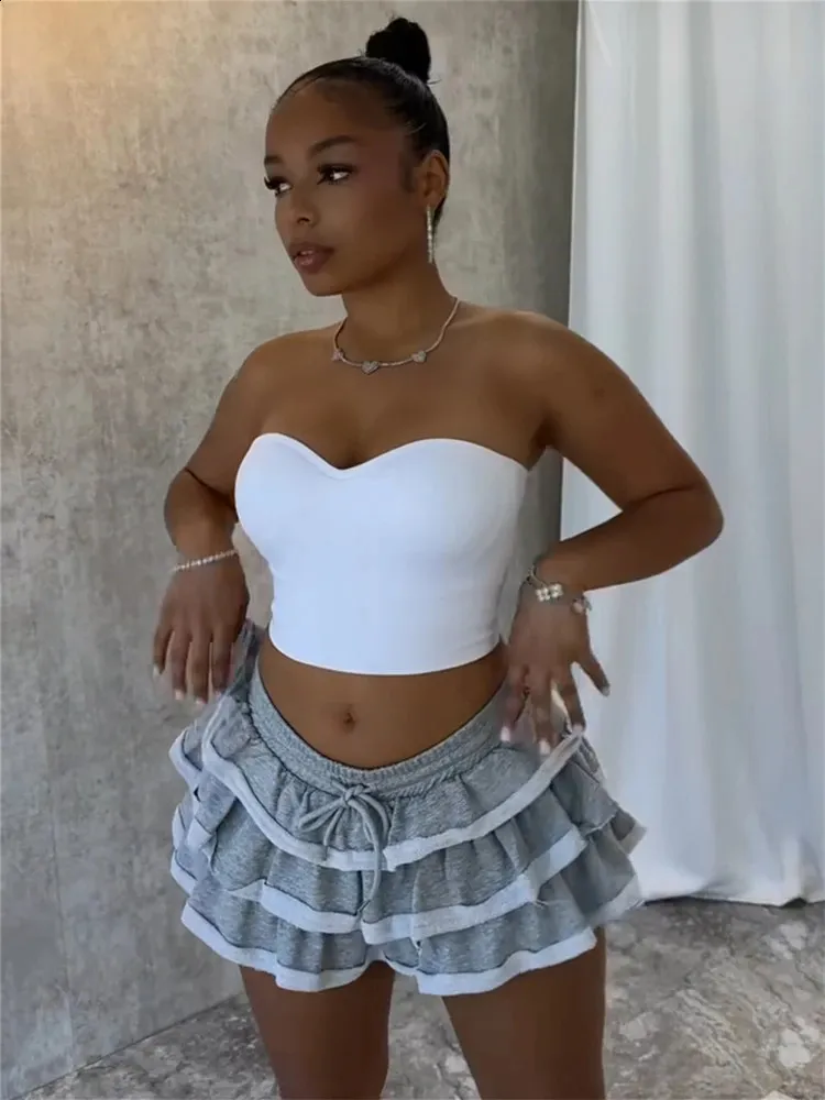 レディースウェア RUFFLOG RW WAIST DESIGN SKIRT GRAY PRODUCT