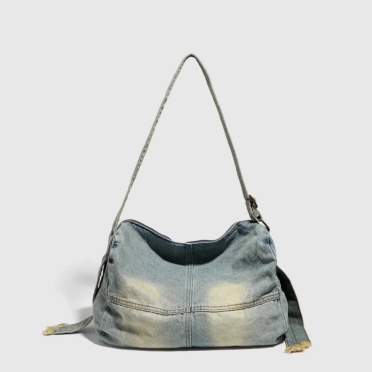 Y2K Denim Purse Vintage Style Large Capacity... From Nxywholesale 