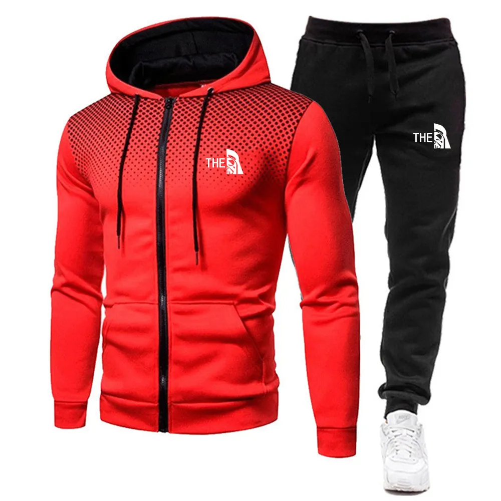 Mens hooded tracksuit set hotsell