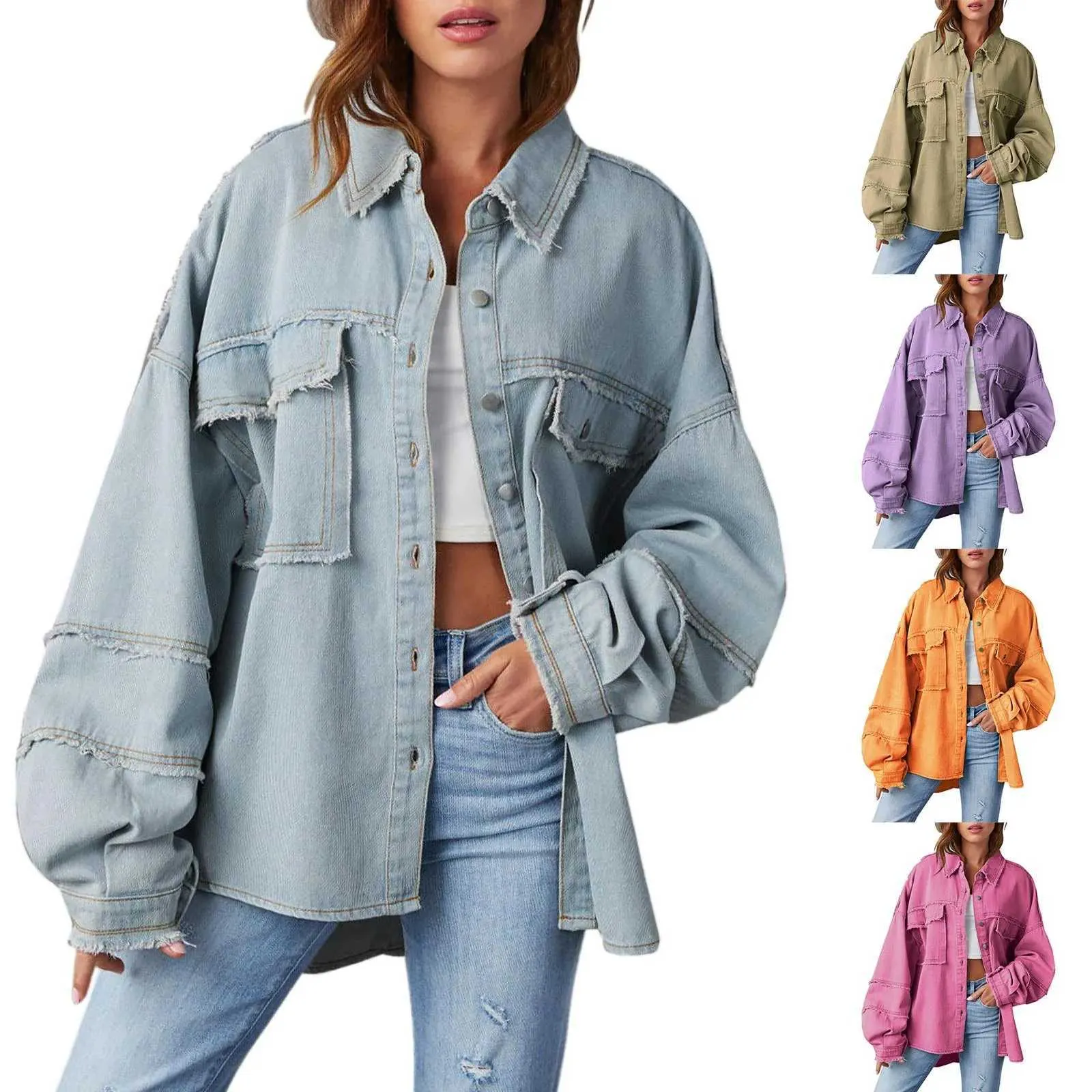 Women's Patchwork Denim Patch patch jacket denim with