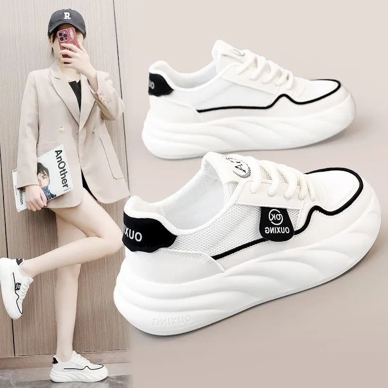 スニーカー Woman Sneakers White EN0EN02518 YBS Womens Fashion Sneakers: White Casual Lace Up Platform