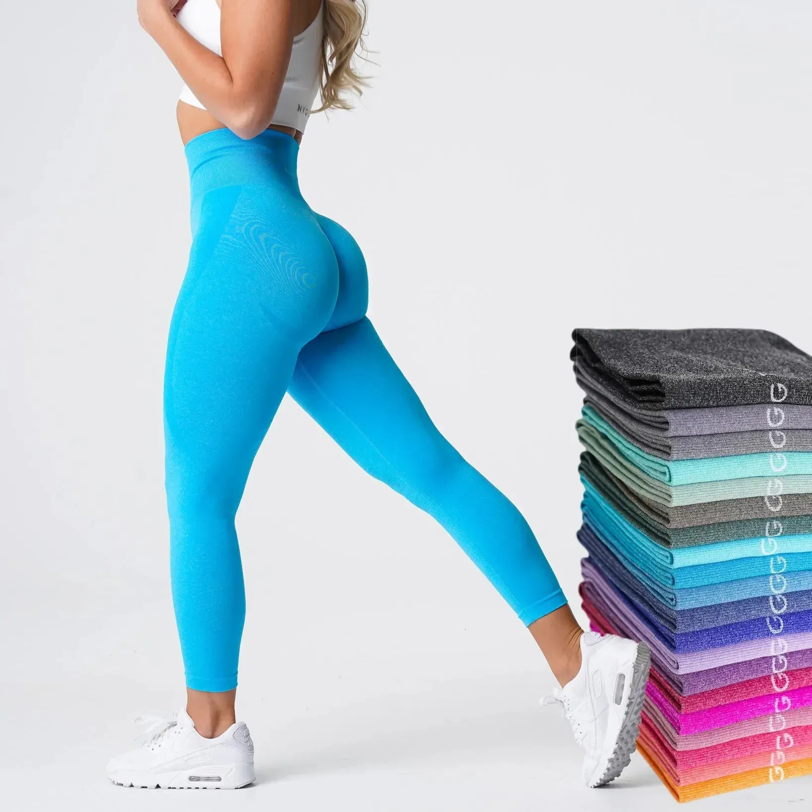 Legging Sport Femme Taille Haute - Contrôle Ventre, Sans Couture, Pour Yoga Et Quotidien