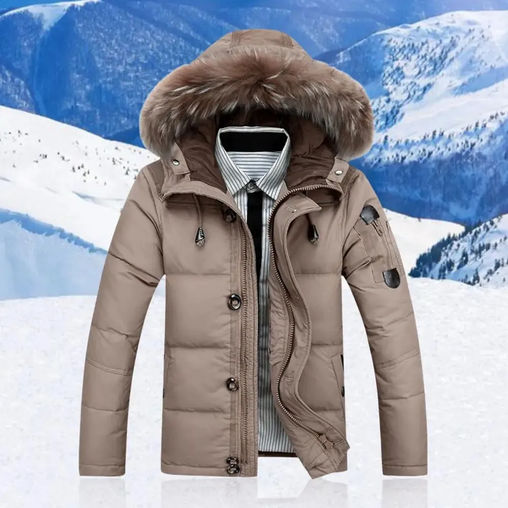 Marketplace Duck Feather Coat Mens Long Puffer Jacket Warm