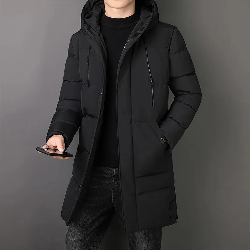 Herren Winter-Daunenjacke – Winddicht, Wasserabweisend, Warm Gefüttert Mit Kapuze