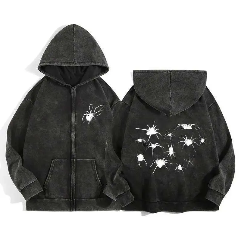 【 SLOW ACID 】AFTER IMAGE SWEATSHIRT Mens Vintage Hoodies: Acid Wash Zip Up Graphic Hoodie, Retro