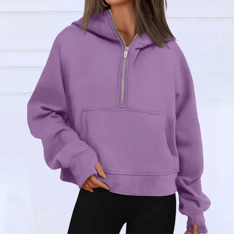 Sweat à Capuche Zippé Homme – Coupe Décontractée, Manches Longues, Poche Kangourou, Pour L'automne/hiver