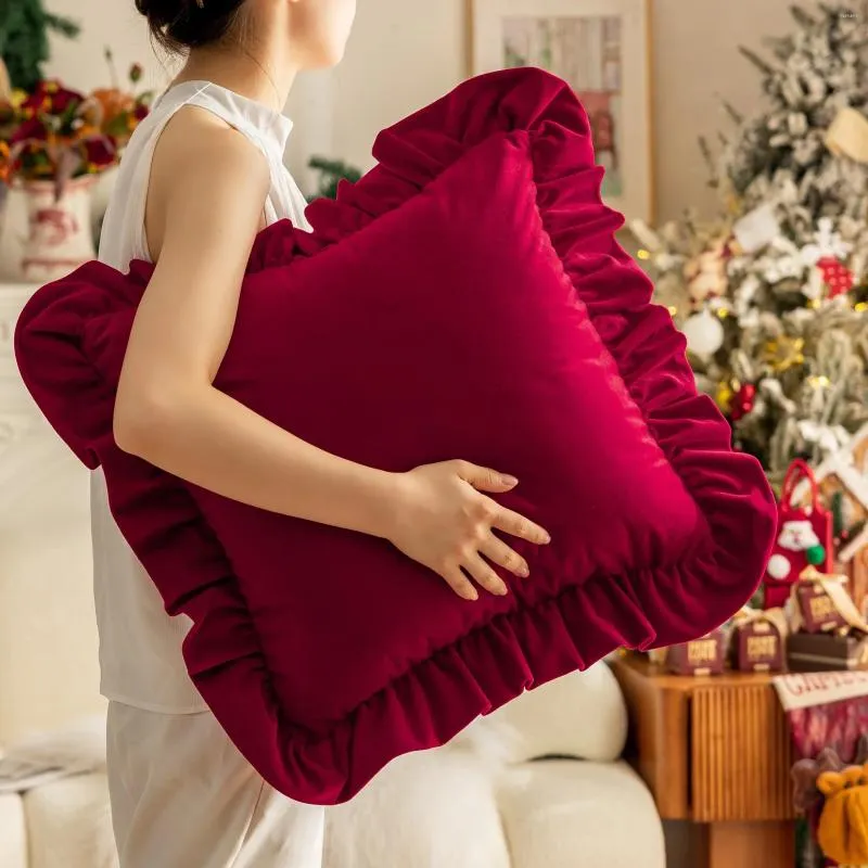 Decorative Cushions Red Christmas Cushion Covers Premium Velvet