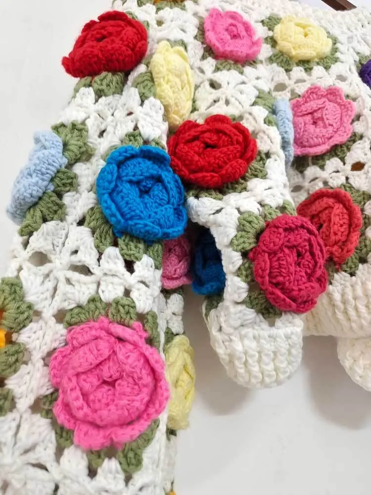 treat urself Rose flower motif cardigan（Rose Gold Paper