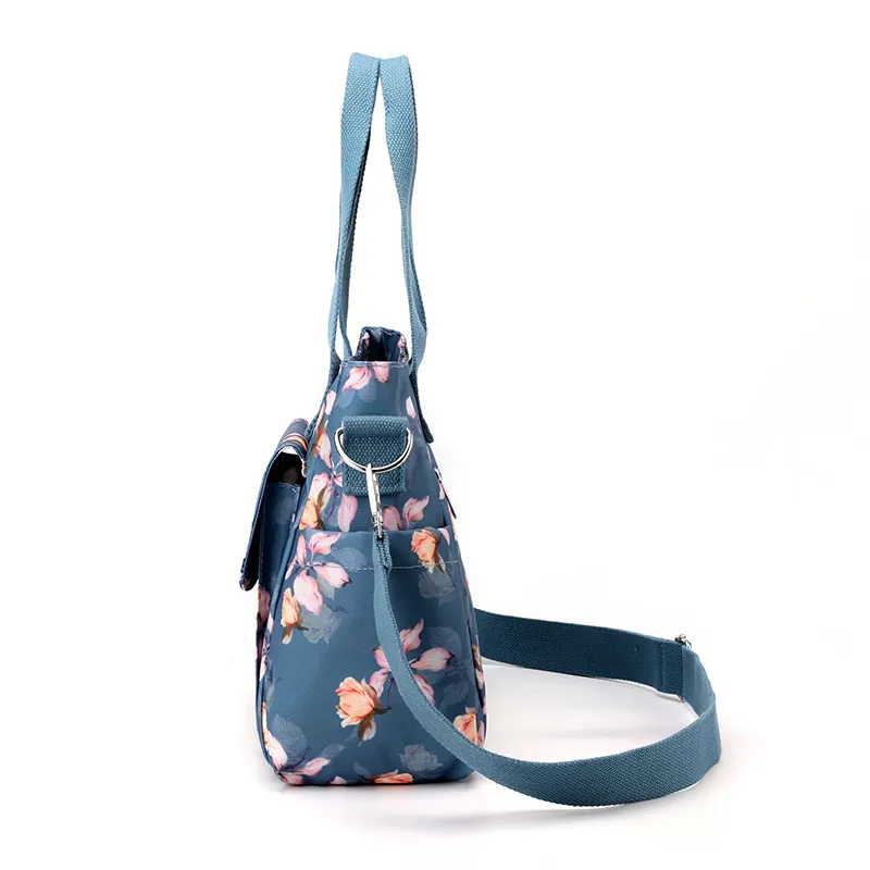Women's Floral Crossbody Bag - Multi-Pocket, Adjustable Strap, Travel Shoulder Purse - View #7