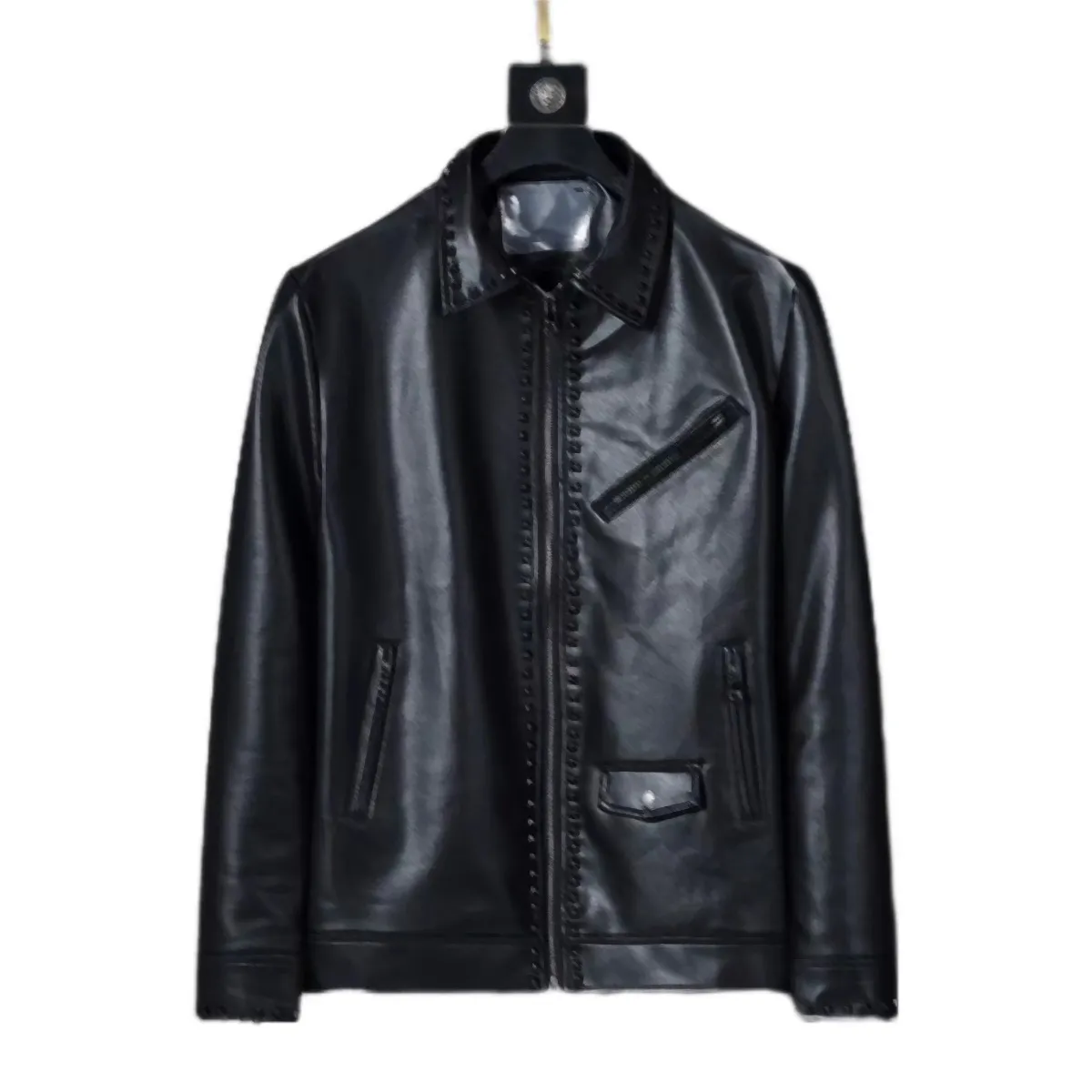 ジャケット・アウター blackup fake leather jacket Zip-up leather-effect jacket - Men | MANGO USA