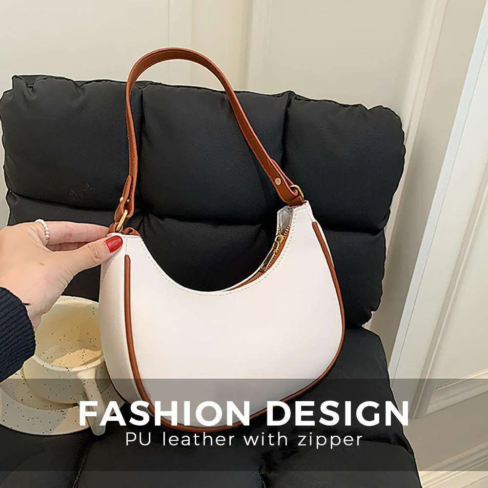 Vintage Half Moon Hobo Bag: Premium PU Leather Shoulder Bag