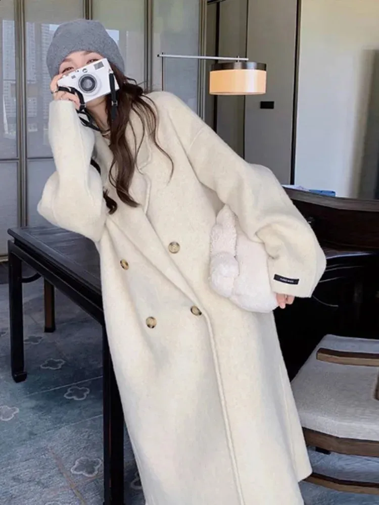 Save Big on Bulk Women's Long Down Coats Elegant Longline Coat Womens:  Women's Turn Down Collar Wool Blend Jacket Autumn Winter Long Sleeve  Streetwear