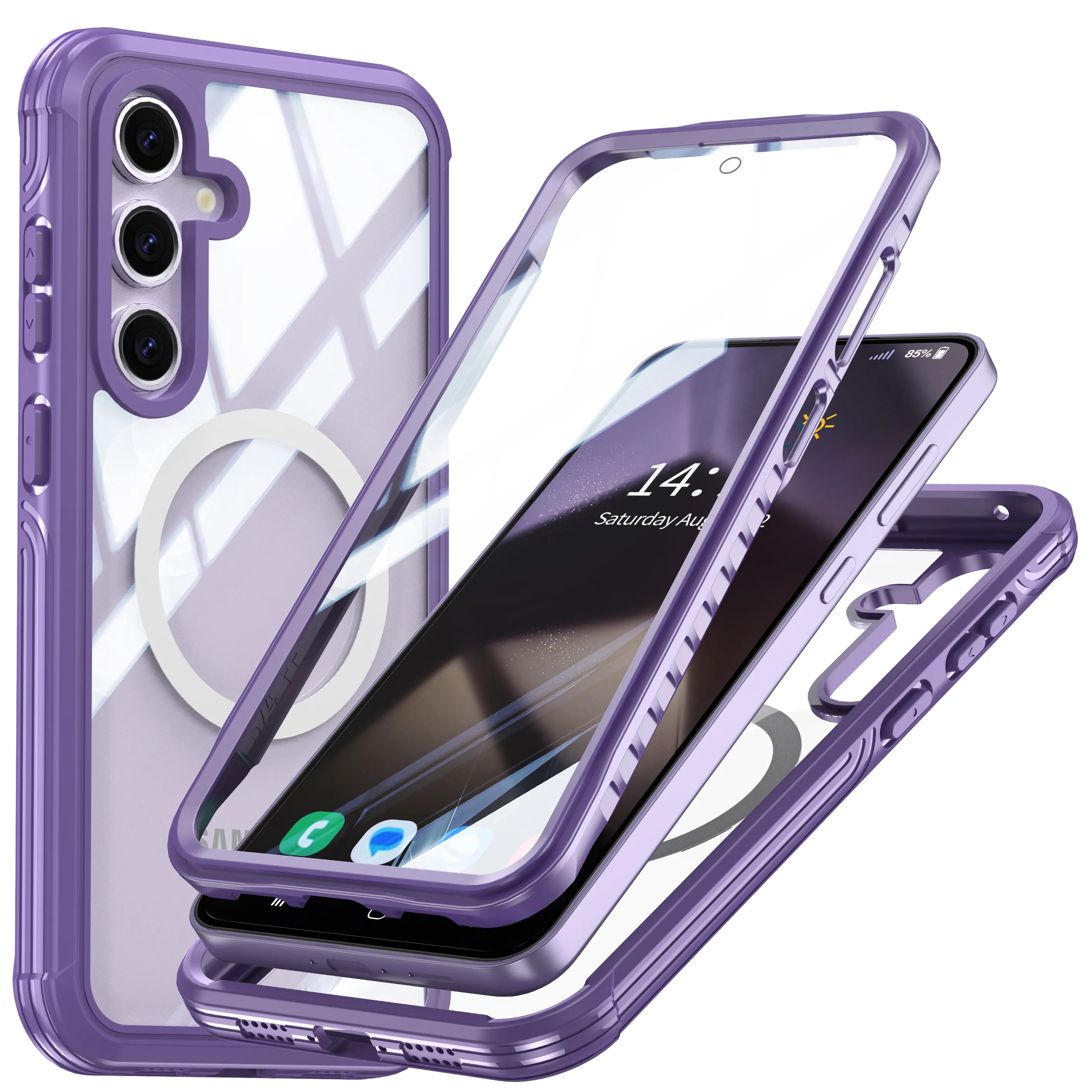 Shell For Protector Full Body Rugged 9H Tempered Glass Screen Protector Shockproof Magnetic ...