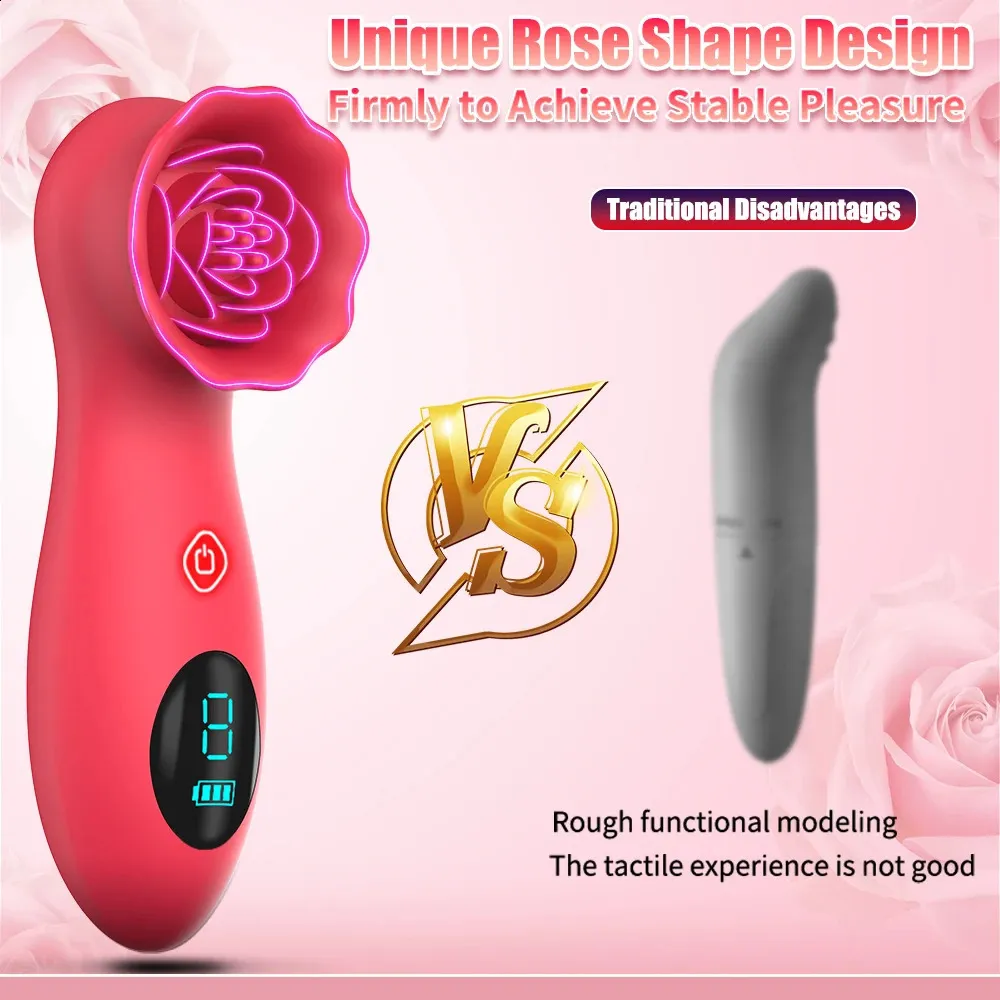 Silicone G Spot Vibrator For Women Rose Shaped... From Junlong03, $10.91