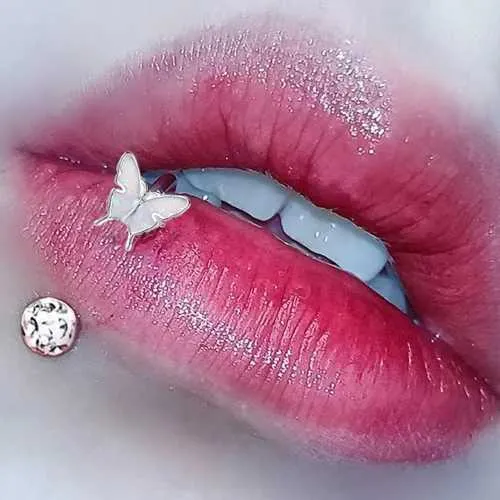 Titanium Steel C-Shaped Dragon Claw Opal Lip Ring Labret Body Jewelry for  Women from Dhgate Labret, Lip Piercing Jewelry - price 18.49