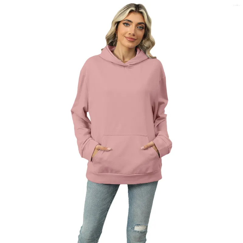 Women s Hoodies Women Hoodie Autumn Winter Casual Hooded Pocket Sweatshirt Solid Color Long Sleeve Pullover Sweatshirts