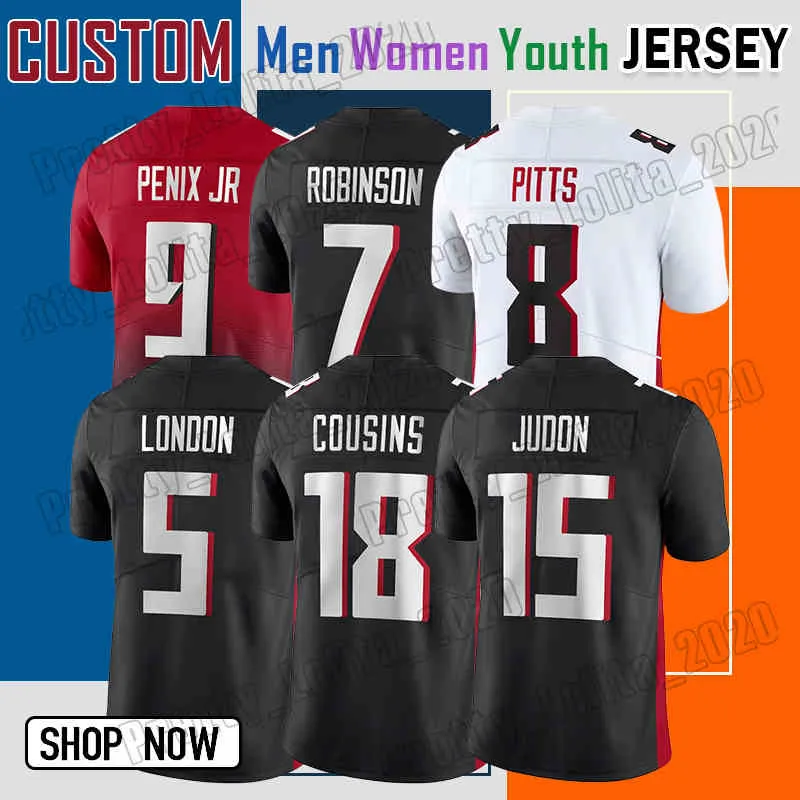 Bijan Robinson Football Jersey 18 Kirk Cousins Michael Penix