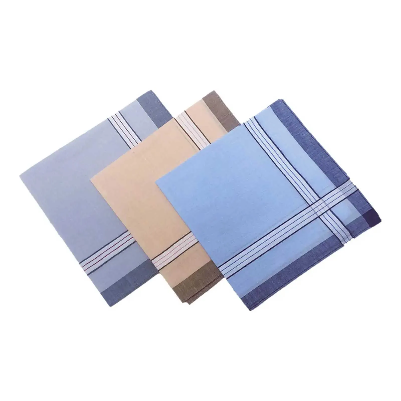 13 Pack Men's Cotton Handkerchiefs, Classic Solid White Hankies, Large 16x16 Inch, Unbranded Bulk Lot